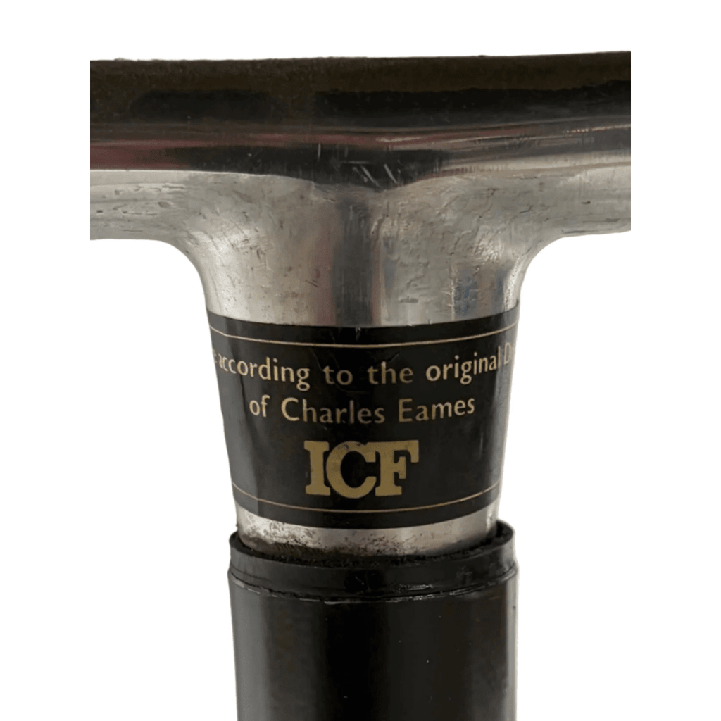 ICF Eames Aluminium Group Office Chair, Black Leather - thegoodchairs