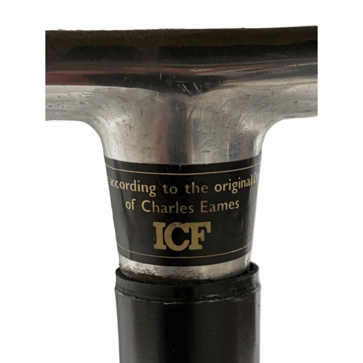 ICF Eames Aluminium Group Office Chair, Black Leather - thegoodchairs