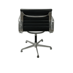 ICF Eames Aluminium Group Office Chair, Black Leather - thegoodchairs