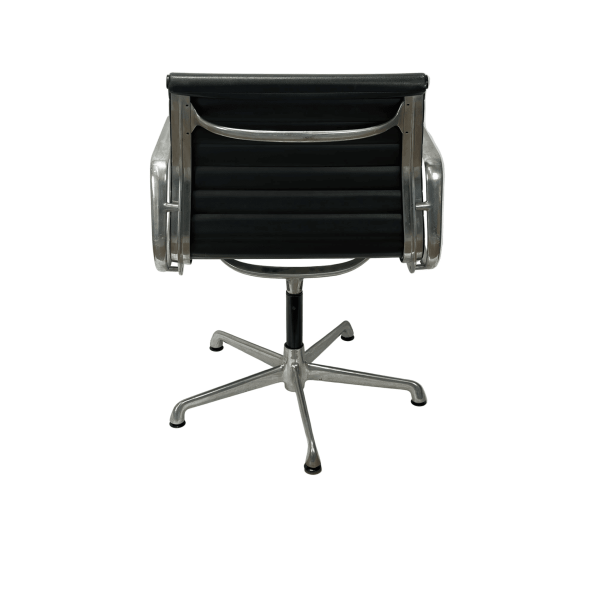 ICF Eames Aluminium Group Office Chair, Black Leather - thegoodchairs
