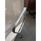 ICF Eames Aluminium Group Office Chair, White Mesh, Polished Aluminium - thegoodchairs