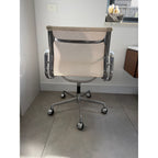ICF Eames Aluminium Group Office Chair, White Mesh, Polished Aluminium - thegoodchairs