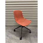 Infinity Pure Loop Mono Chair, Orange Fabric, 4 Star Aluminium Base on Castors - thegoodchairs