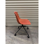 Infinity Pure Loop Mono Chair, Orange Fabric, 4 Star Aluminium Base on Castors - thegoodchairs