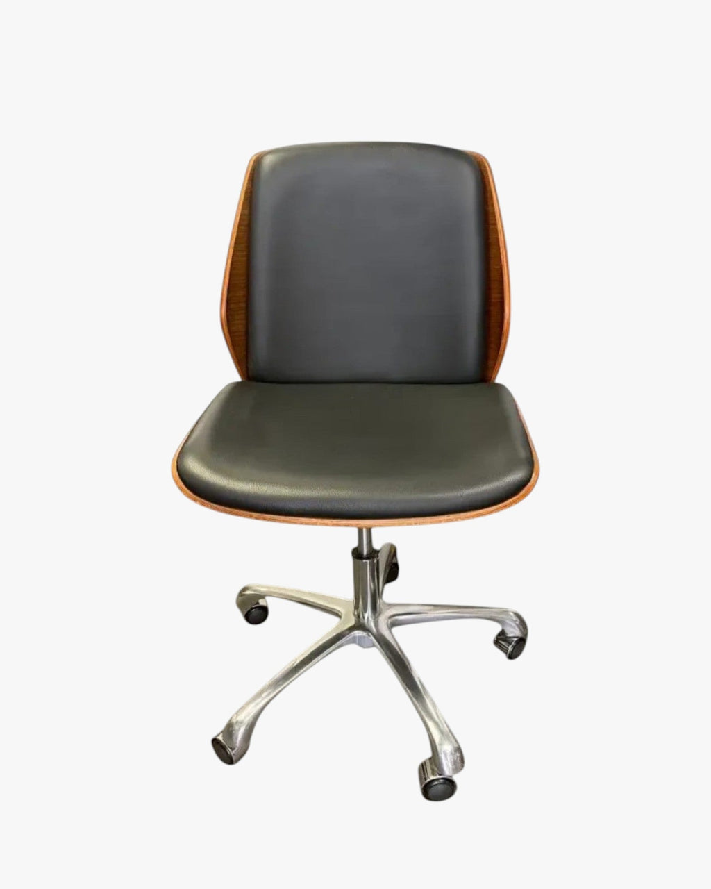 Italian Leather Office Chair, Bentwood, Brown - thegoodchairs