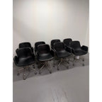 Lapalma Pass Easy Chair, Black Leather, 5 Star Castor Base - thegoodchairs