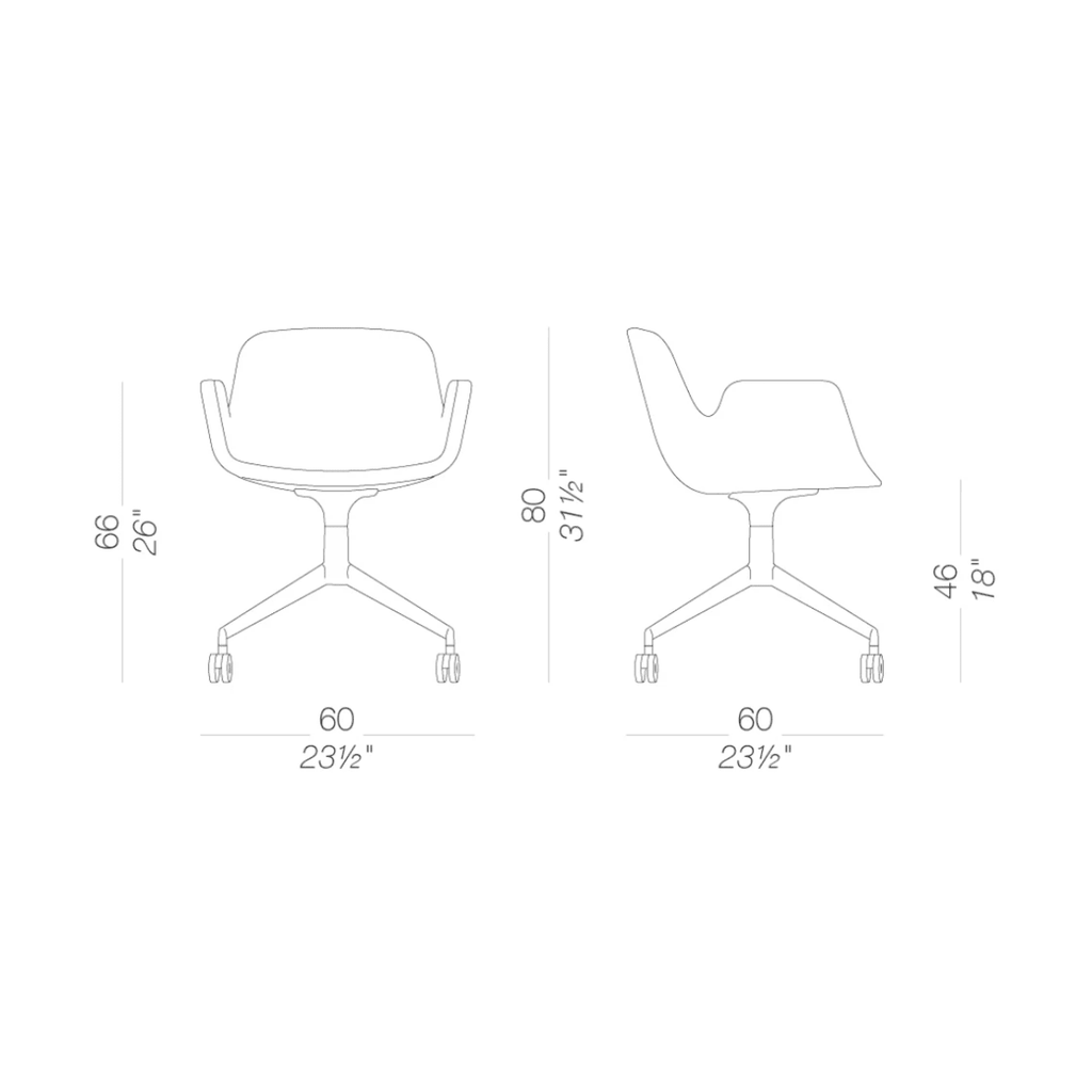 Lapalma Pass Easy Chair, Black Leather, 5 Star Castor Base - thegoodchairs