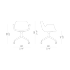 Lapalma Pass Easy Chair, Black Leather, 5 Star Castor Base - thegoodchairs