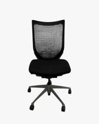 Okamura Baron Mesh Office Chair, Black, No Arms - thegoodchairs