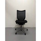 Okamura Baron Mesh Office Chair, Black, No Arms - thegoodchairs