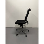Okamura Baron Mesh Office Chair, Black, No Arms - thegoodchairs