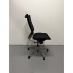 Okamura Baron Mesh Office Chair, Black, No Arms - thegoodchairs