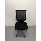 Okamura Baron Mesh Office Chair, Black, No Arms - thegoodchairs