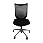 Okamura Baron Mesh Office Chair, Black, No Arms - thegoodchairs
