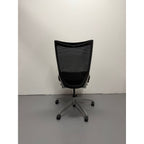 Okamura Baron Mesh Office Chair, Black, No Arms - thegoodchairs