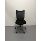 Okamura Baron Mesh Office Chair, Black, No Arms - thegoodchairs