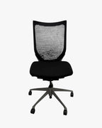 Okamura Baron Mesh Office Chair, Black, No Arms - thegoodchairs