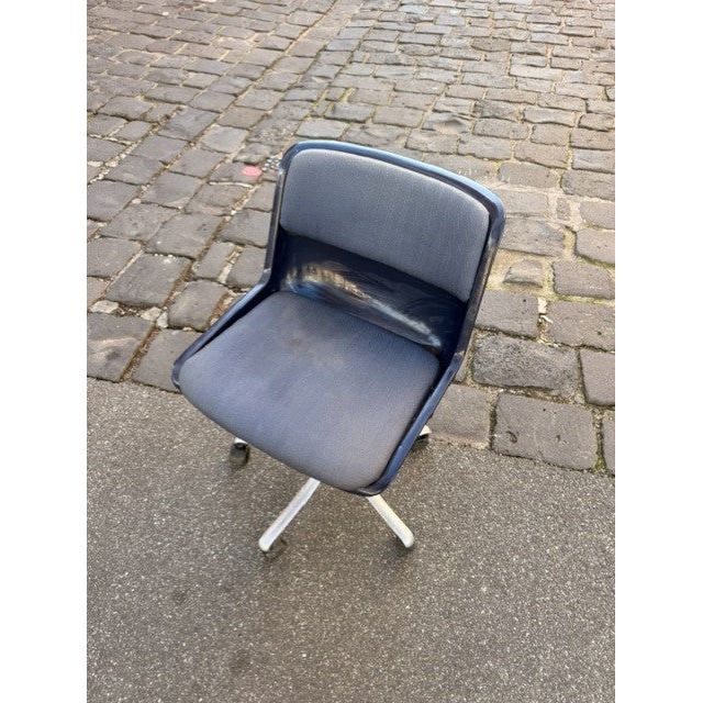 Osvaldo Borsani for Tecno Modus Chair – Dark Blue - thegoodchairs