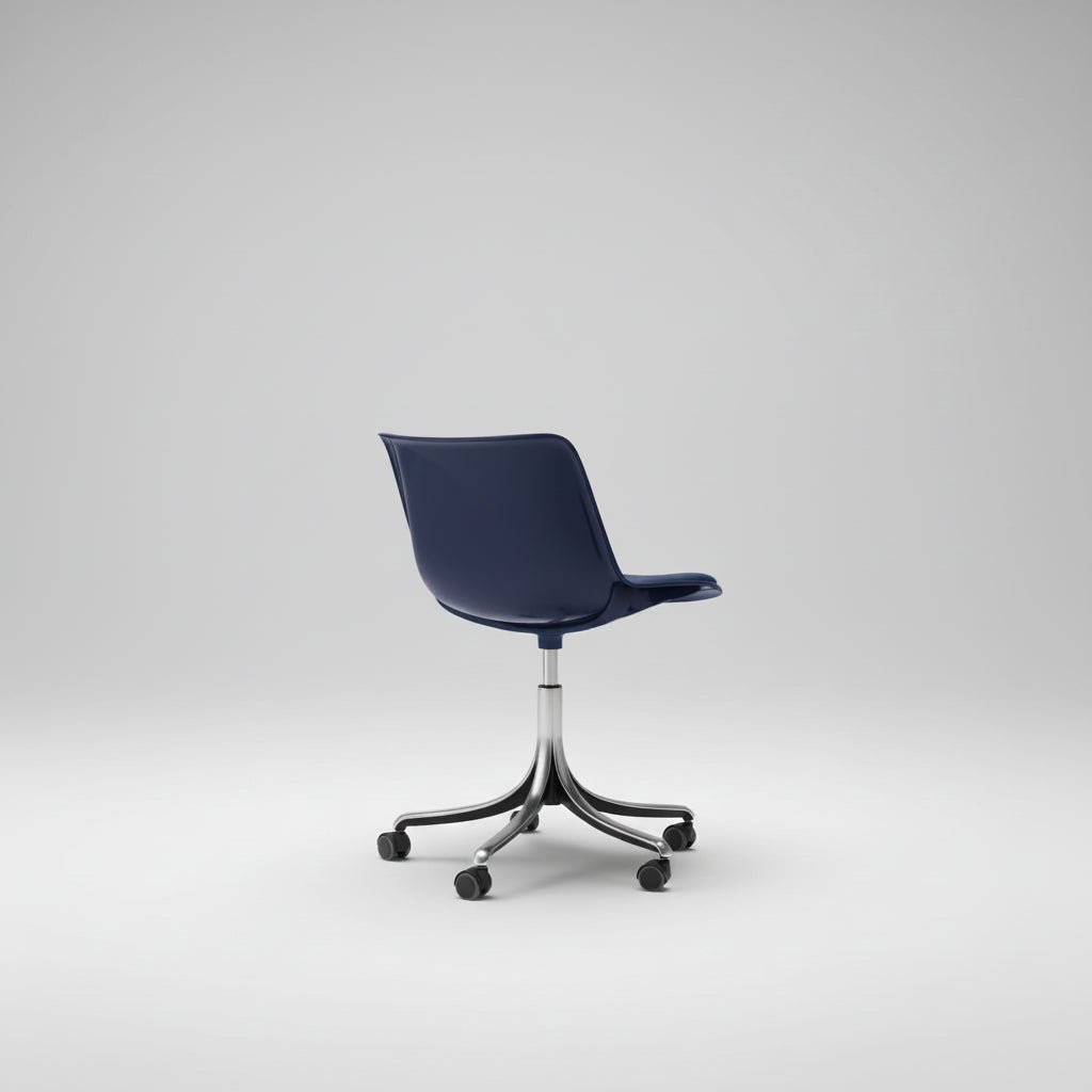 Osvaldo Borsani for Tecno Modus Chair – Dark Blue - thegoodchairs