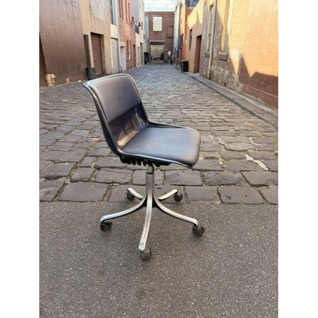Osvaldo Borsani for Tecno Modus Chair – Dark Blue - thegoodchairs