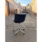 Osvaldo Borsani for Tecno Modus Chair – Dark Blue - thegoodchairs