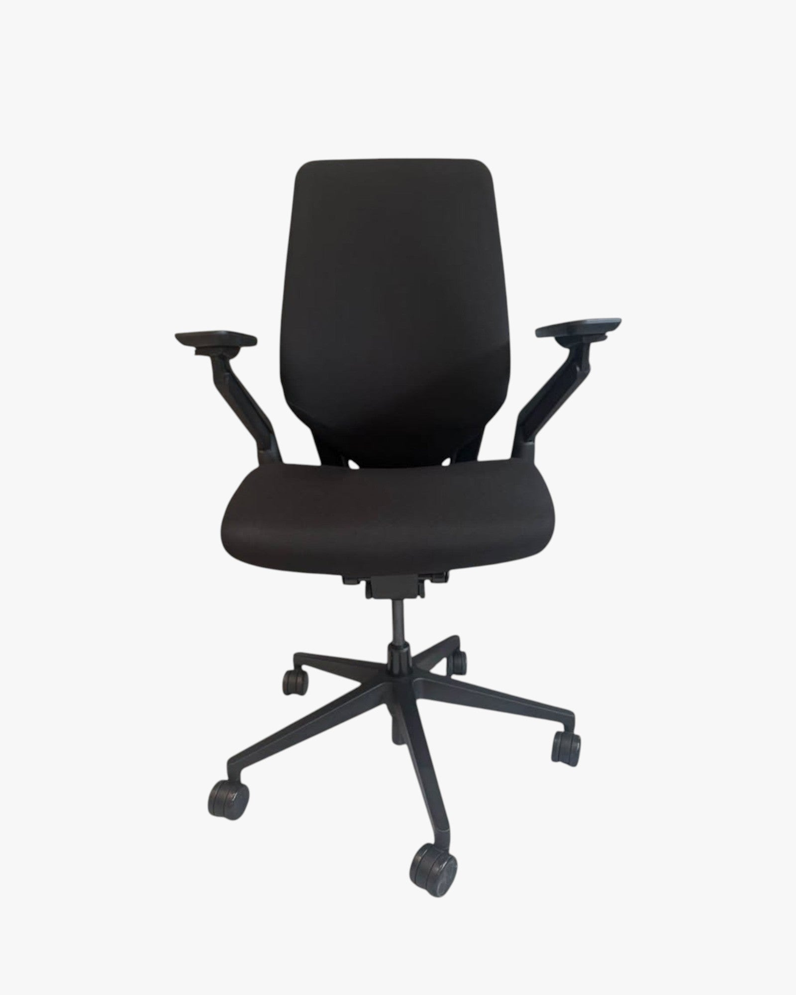 Steelcase Gesture Ergonomic Task Chair, Black Fabric, Black Frame, Fully Adjustable Arms - thegoodchairs