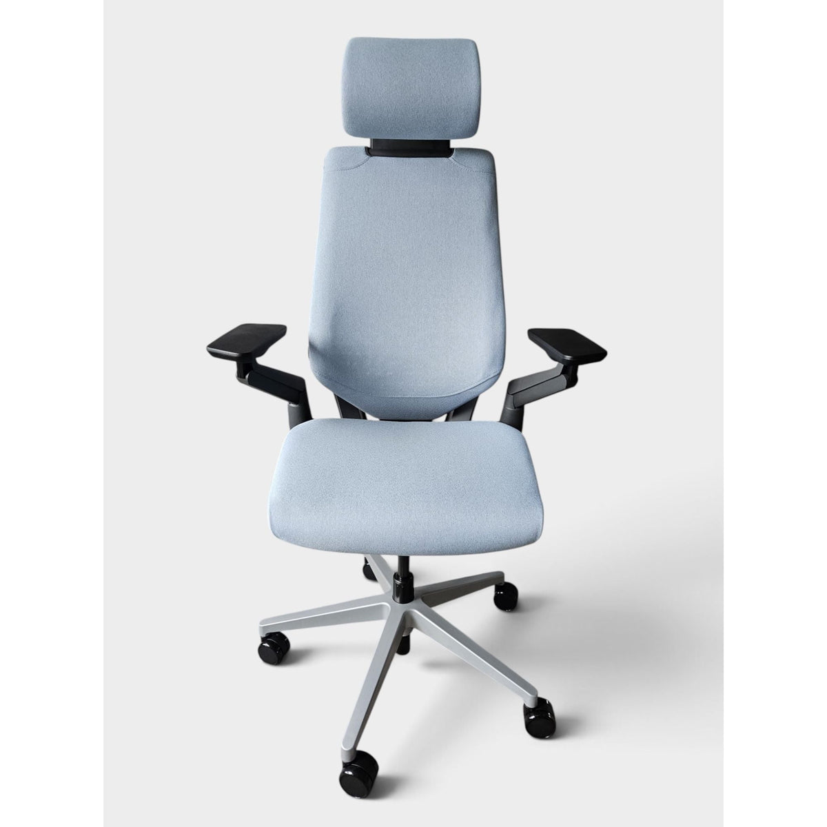 Steelcase Gesture Ergonomic Task Chair with Headrest, Blue - thegoodchairs