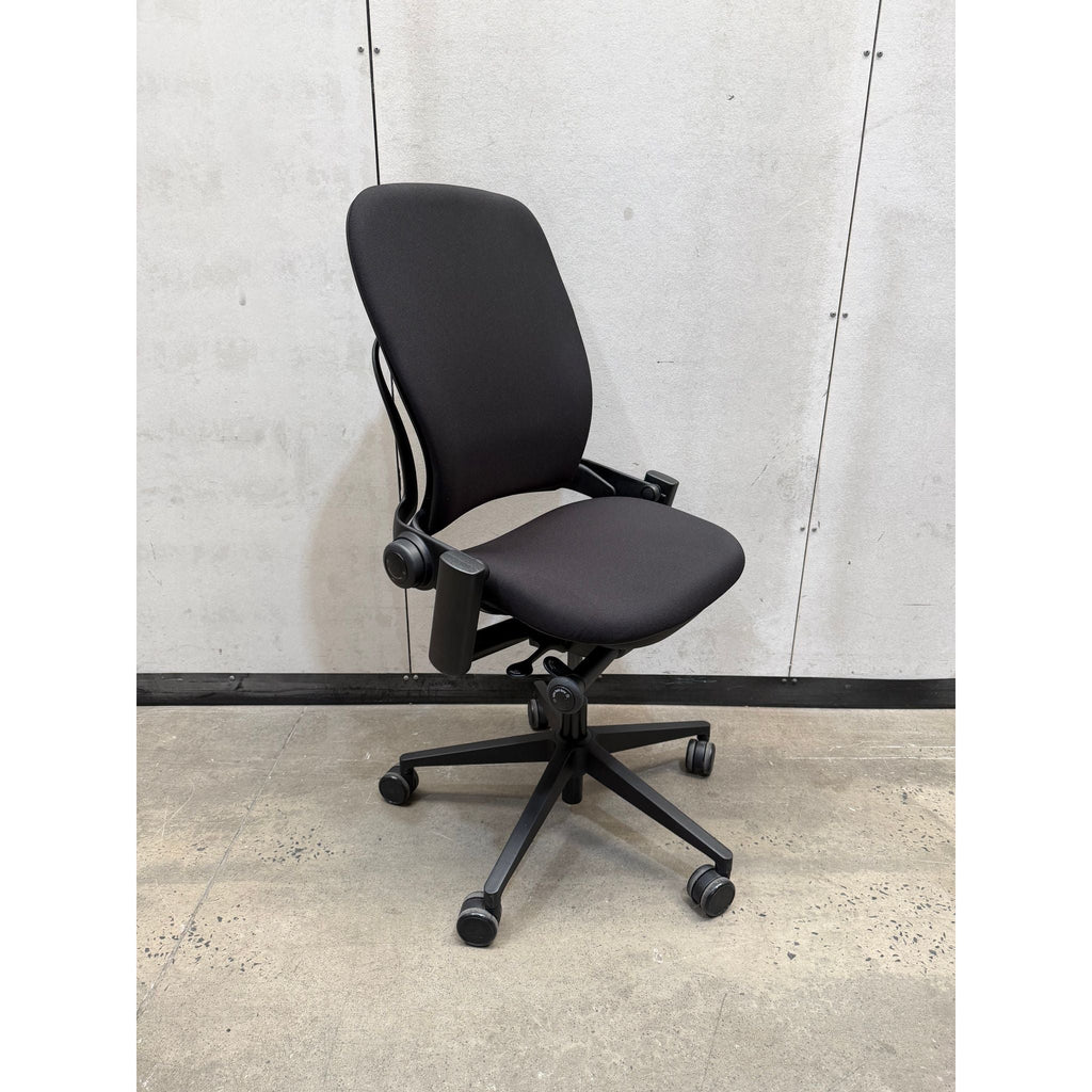 Steelcase Leap V2 Ergonomic Office Chair, Black, Armless - thegoodchairs