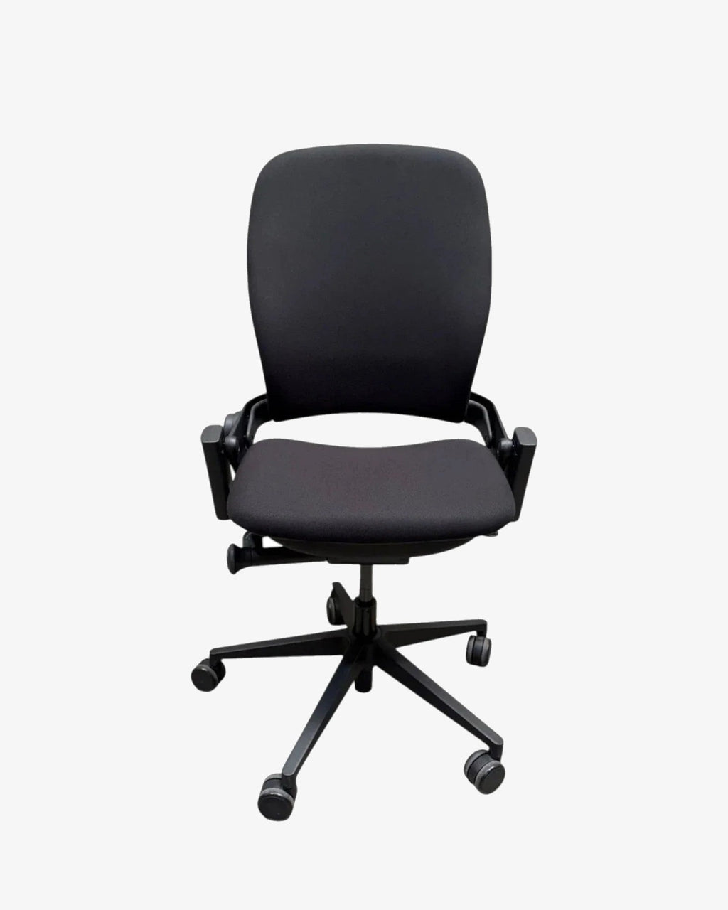 Steelcase Leap V2 Ergonomic Office Chair, Black, Armless - thegoodchairs