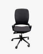 Steelcase Leap V2 Ergonomic Office Chair, Black, Armless - thegoodchairs