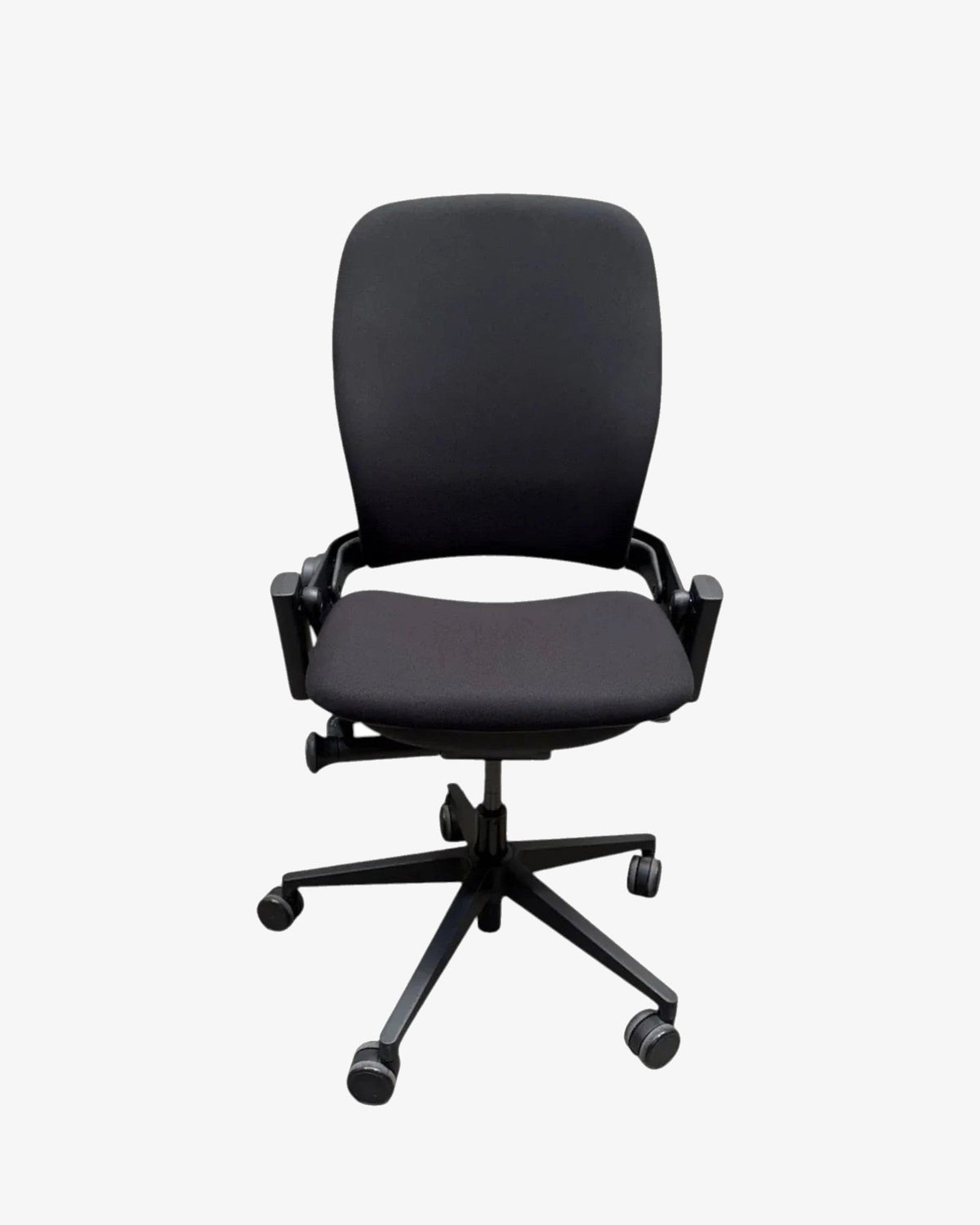 Steelcase Leap V2 Ergonomic Office Chair, Black, Armless - thegoodchairs