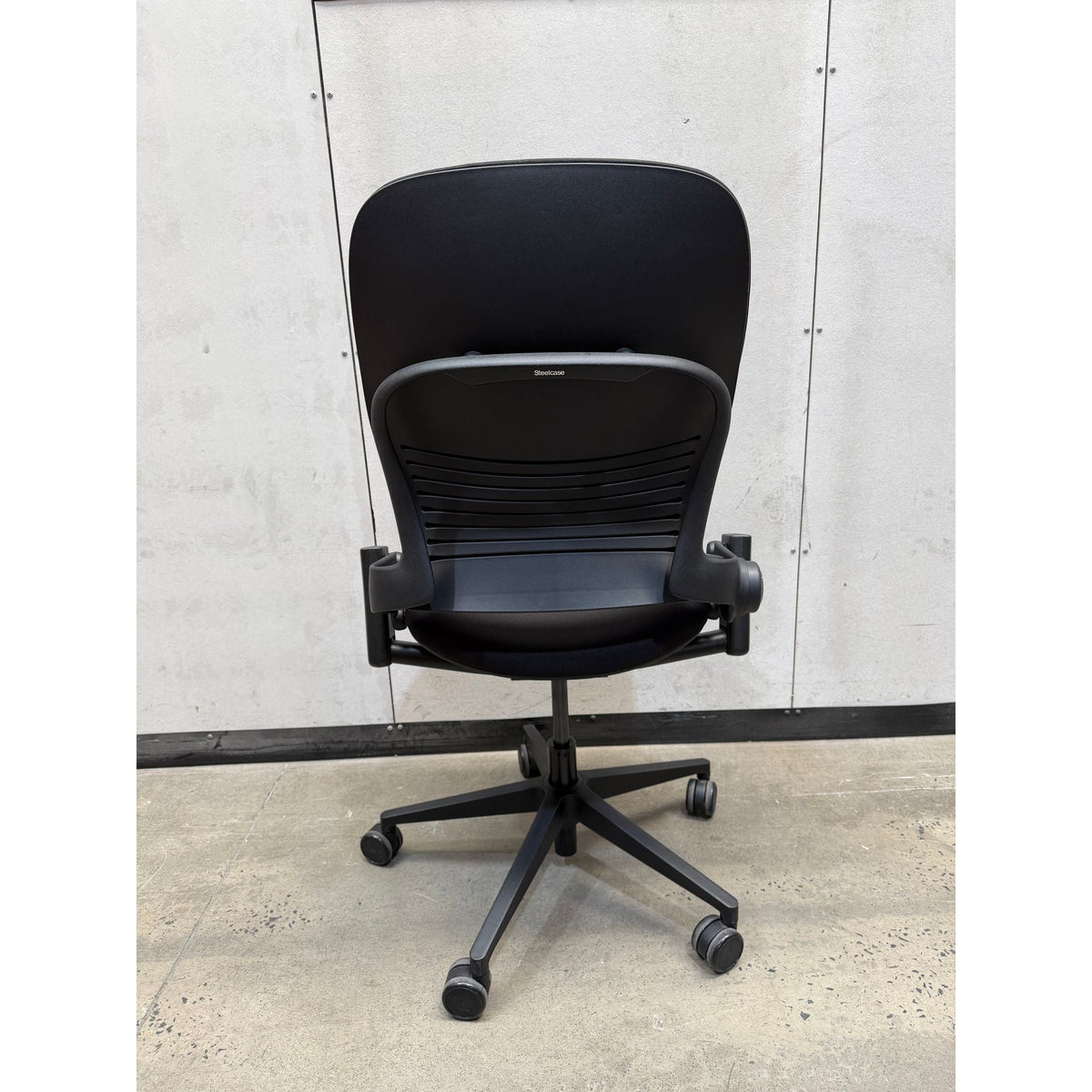 Steelcase Leap V2 Ergonomic Office Chair, Black, Armless - thegoodchairs