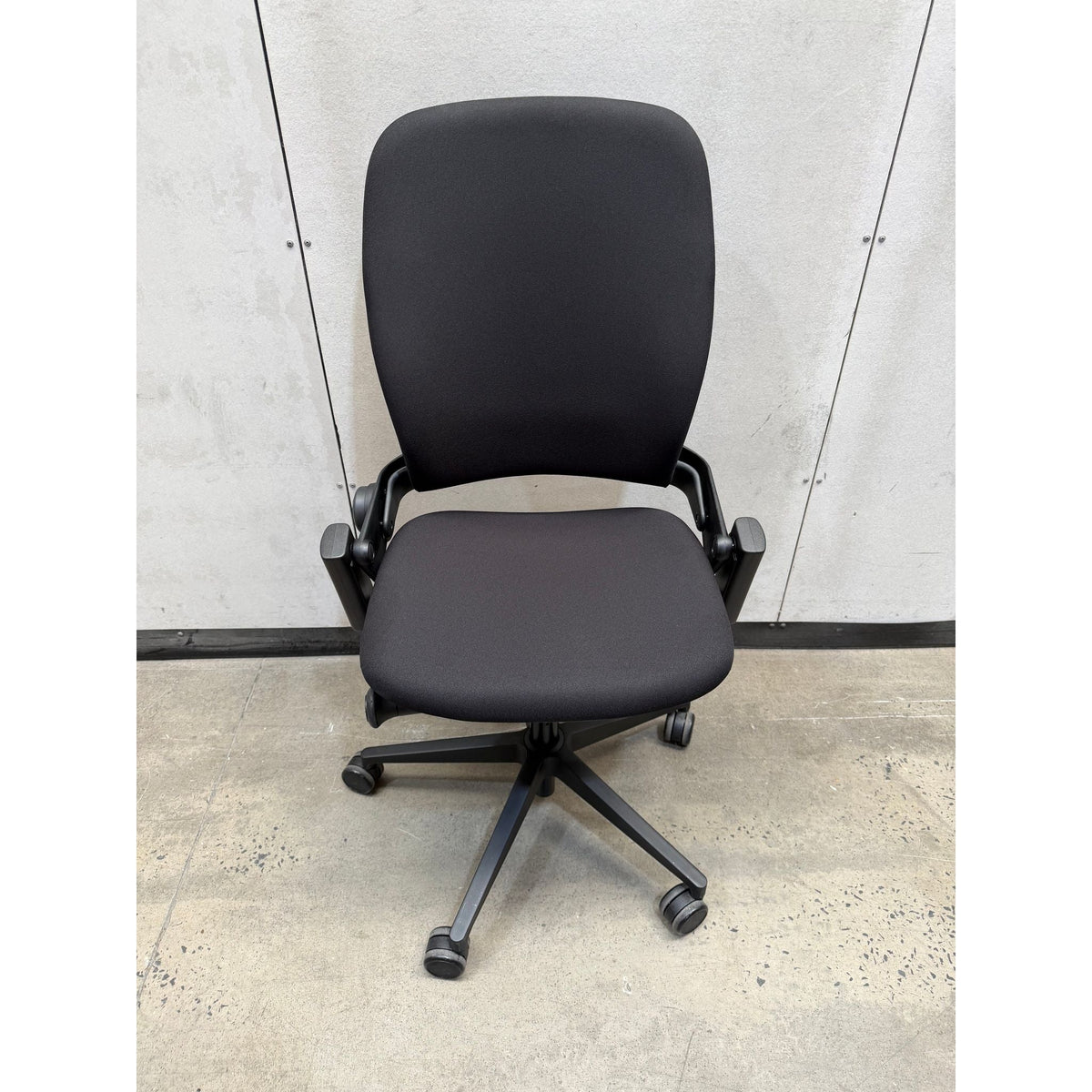 Steelcase Leap V2 Ergonomic Office Chair, Black, Armless - thegoodchairs
