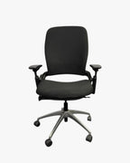 Steelcase Leap V2 - Ergonomic Office Chair - Black with Arms - thegoodchairs