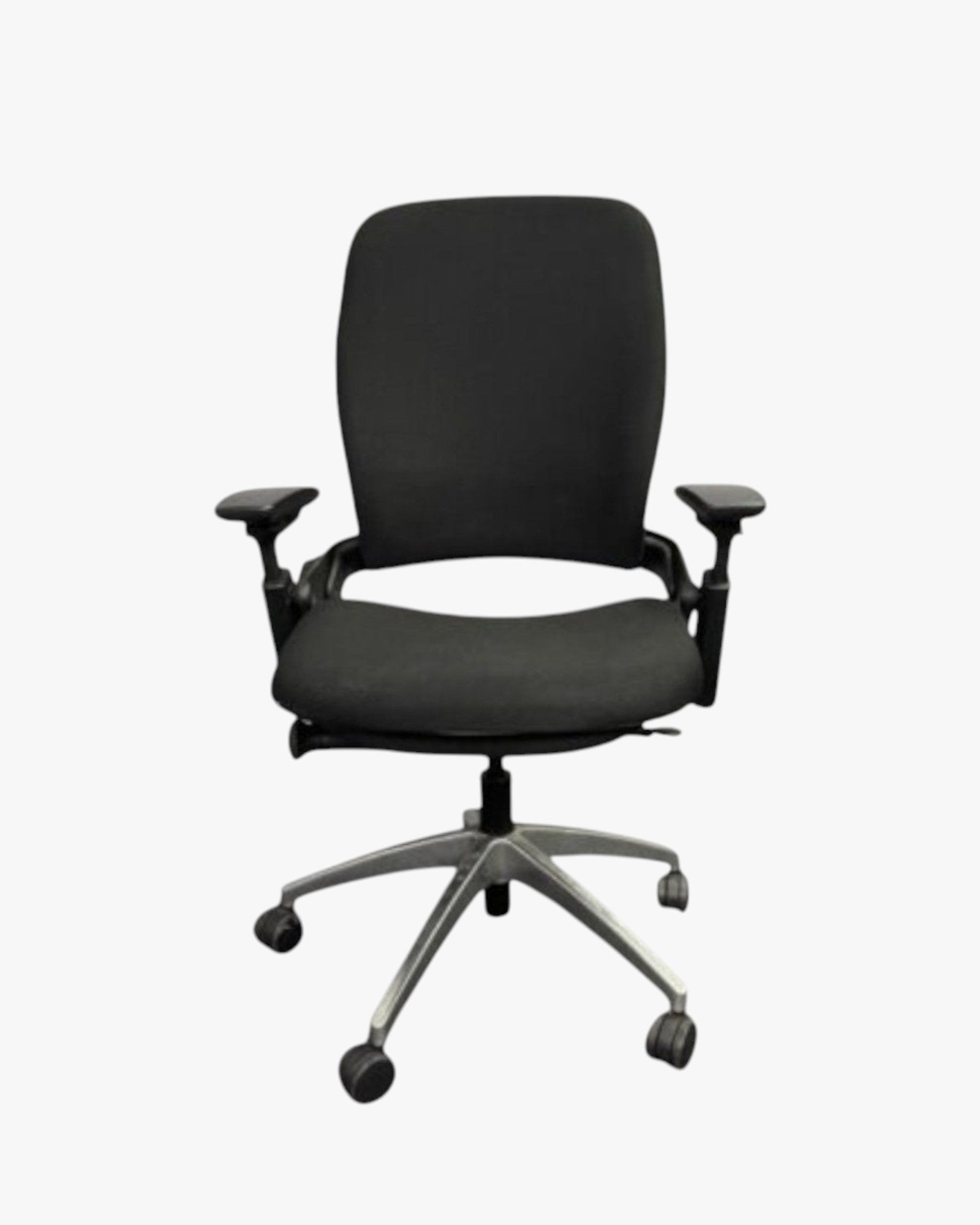 Steelcase Leap V2 - Ergonomic Office Chair - Black with Arms - thegoodchairs