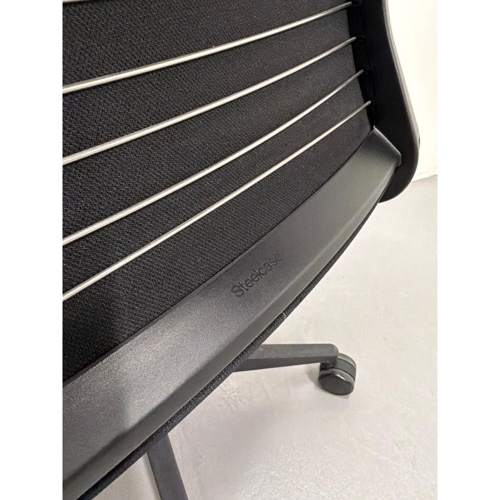 Steelcase Think - Boardroom / Meeting Chair - Fixed Arms | Black - thegoodchairs