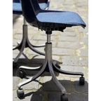 Tecno Mid Century SpA Modus Castor Chair in Navy Polyamide by Osvaldo Borsani, 1960s - thegoodchairs
