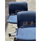 Tecno Mid Century SpA Modus Castor Chair in Navy Polyamide by Osvaldo Borsani, 1960s - thegoodchairs