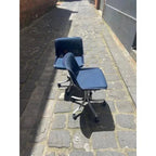 Tecno Mid Century SpA Modus Castor Chair in Navy Polyamide by Osvaldo Borsani, 1960s - thegoodchairs