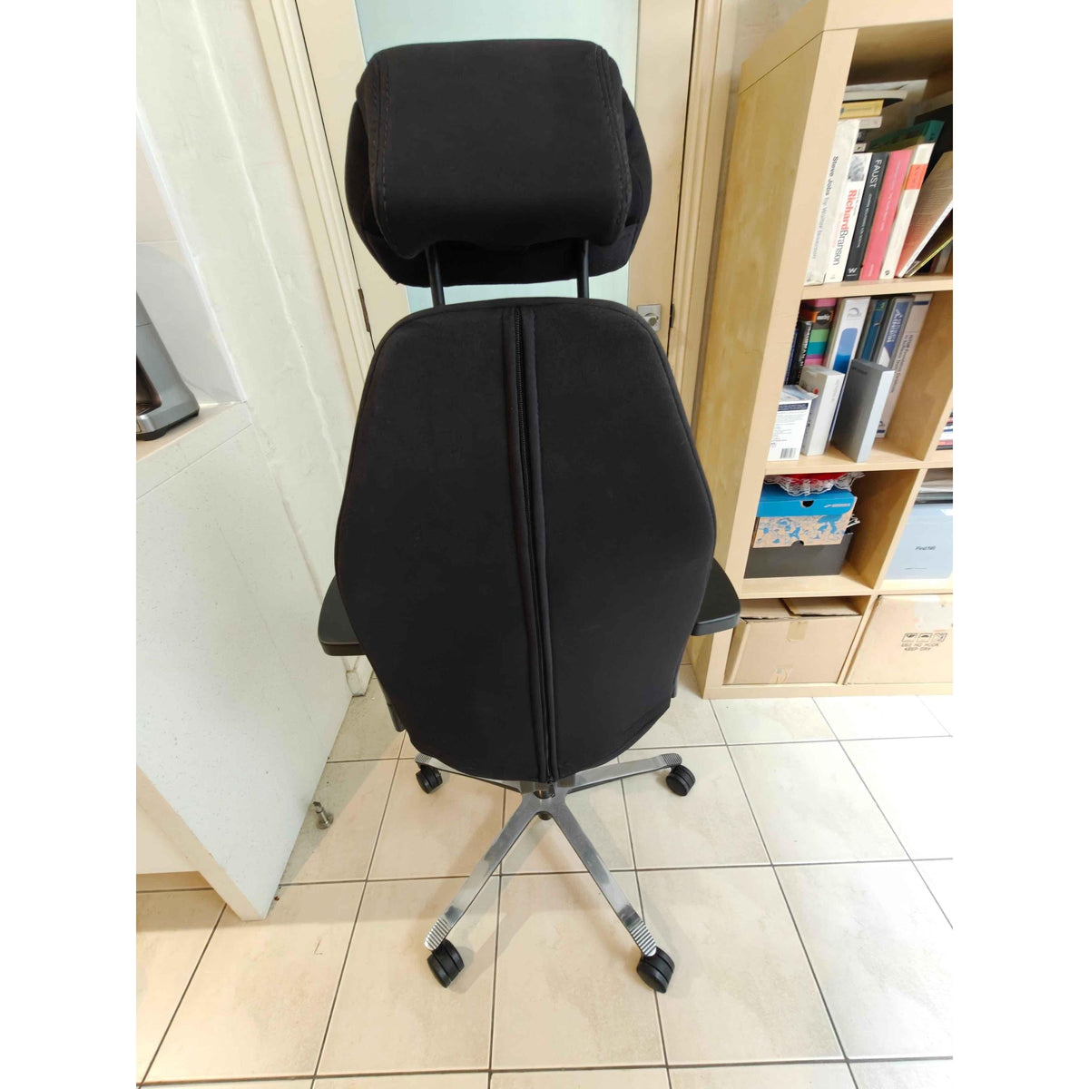 Therapod X HR Ergonomic Task Chair, Black, With Headrest - thegoodchairs