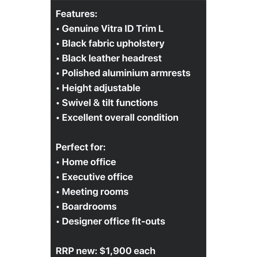 Vitra ID Trim L Office Chair, Black - thegoodchairs