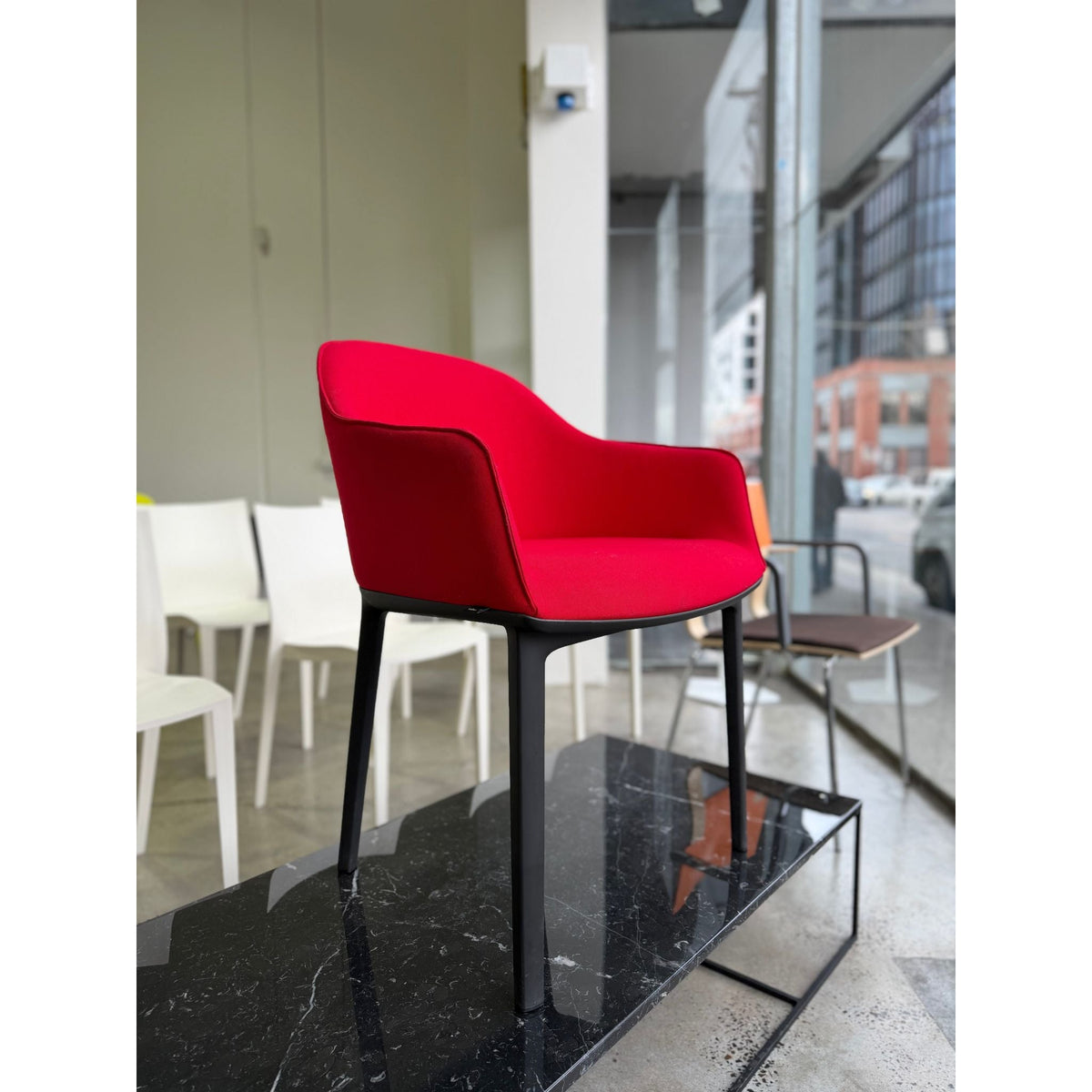 Vitra Softshell Chair by Ronan & Erwan Bouroullec, Red - thegoodchairs