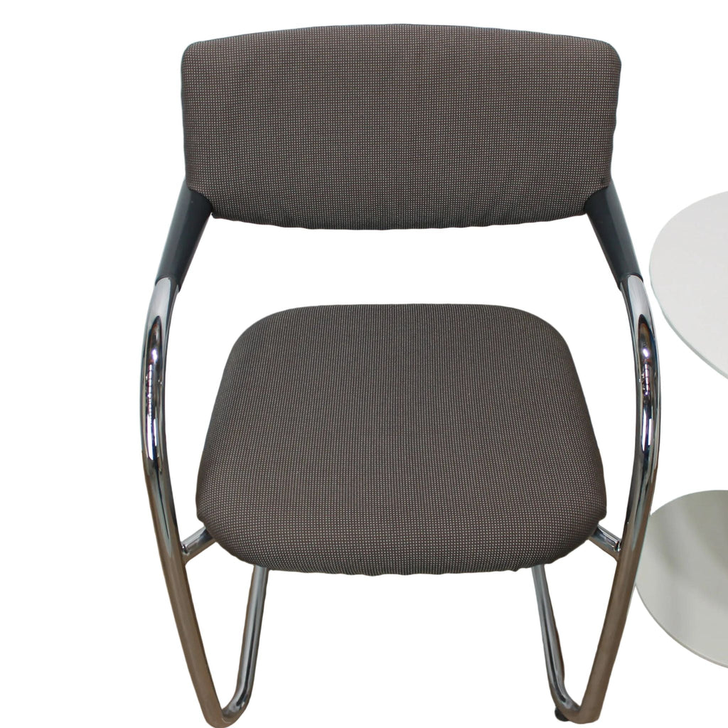Vitra Visavis Meeting Chair, Dark Grey - thegoodchairs