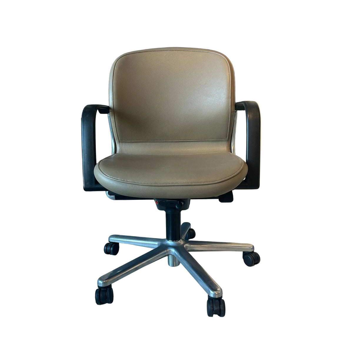 Wilkhahn FS-Line Leather Office Chair, Taupe - thegoodchairs