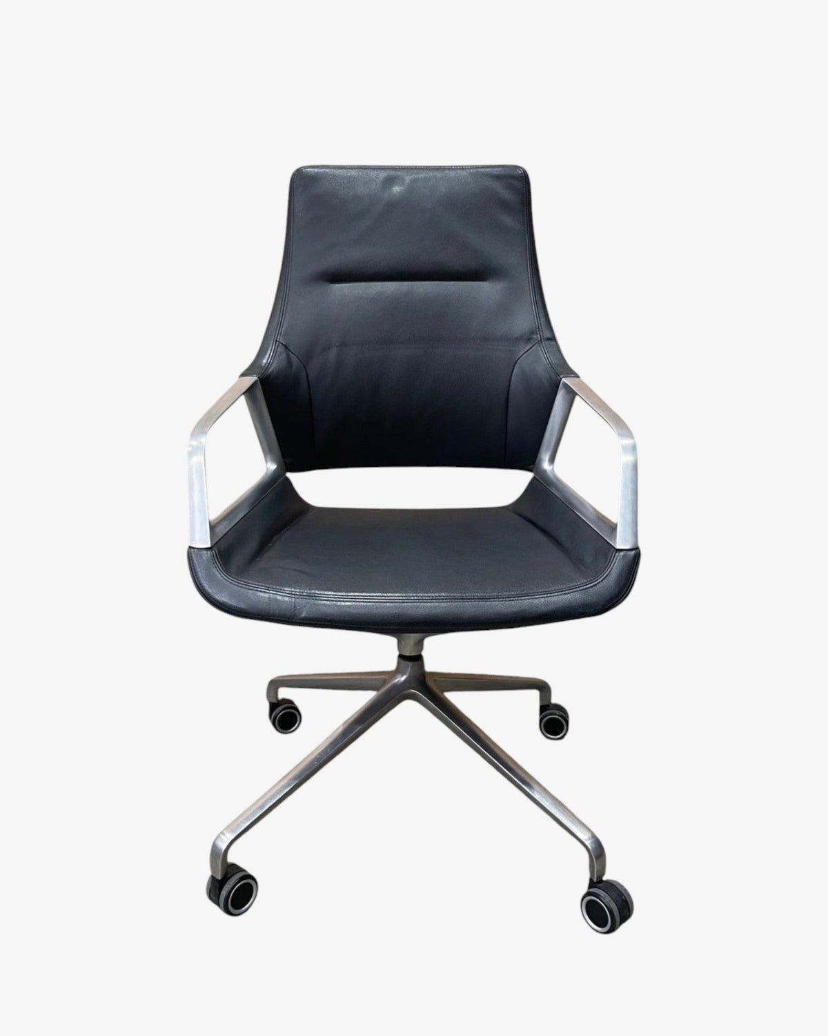 Wilkhahn Graph High-Back Executive Chair, Black Leather - thegoodchairs