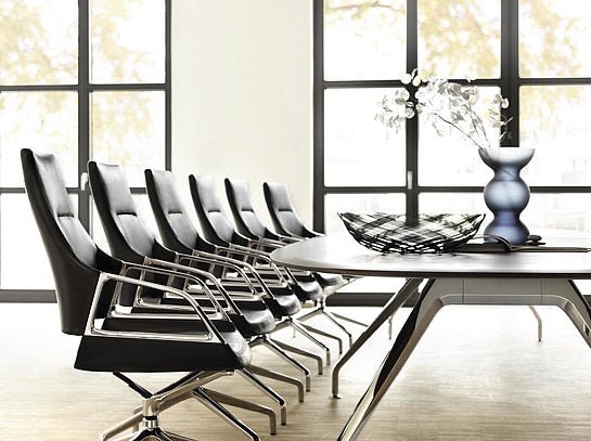 Wilkhahn Graph High-Back Executive Chair, Black Leather - thegoodchairs