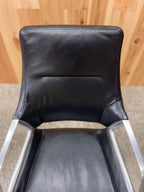Wilkhahn Graph High-Back Executive Chair, Black Leather - thegoodchairs