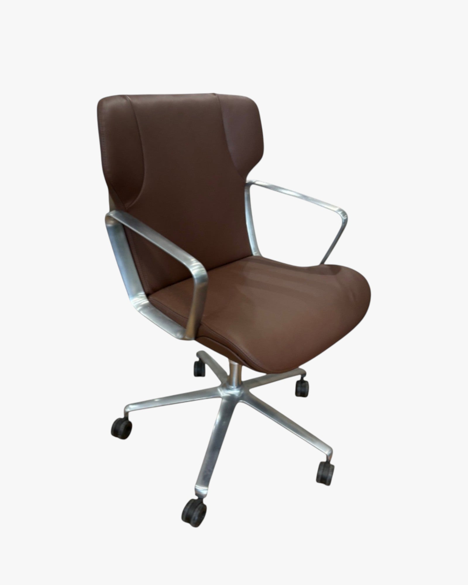 Wilkhahn Intra - Chair - Brown Leather - thegoodchairs