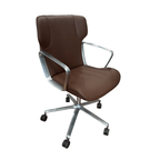 Wilkhahn Intra - Chair - Brown Leather - thegoodchairs