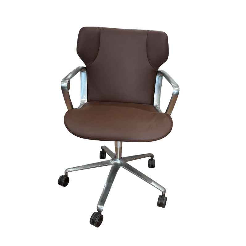 Wilkhahn Intra - Chair - Brown Leather - thegoodchairs